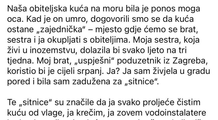 Svi su mislili da je kuća zajednička, a onda je majka pred svima izvadila „crnu bilježnicu“ Svi su mislili da je kuća zajednička, a onda je majka pred svima izvadila „crnu bilježnicu“ - featured image