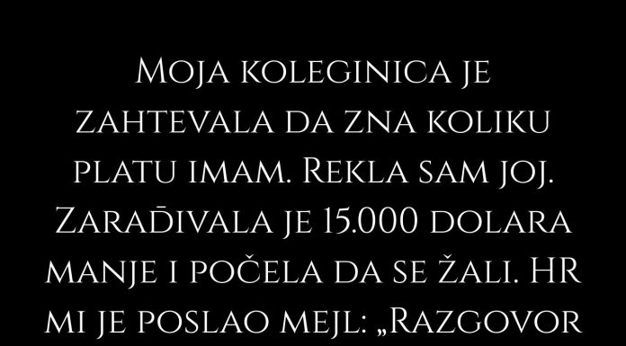 Otkrila sam svoju platu koleginici — sada je HR poništio moje unapređenje Otkrila sam svoju platu koleginici — sada je HR poništio moje unapređenje - featured image