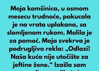 Moja komšinica, u osmom mesecu trudnoće, pokucala je na moja vrata uplakana Moja komšinica, u osmom mesecu trudnoće, pokucala je na moja vrata uplakana - featured image