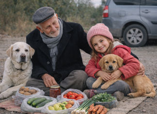 Ljudi su ih prvo samo zaobilazili, a onda je jedna fotografija djeda i unučice dirnula hiljade ljudi